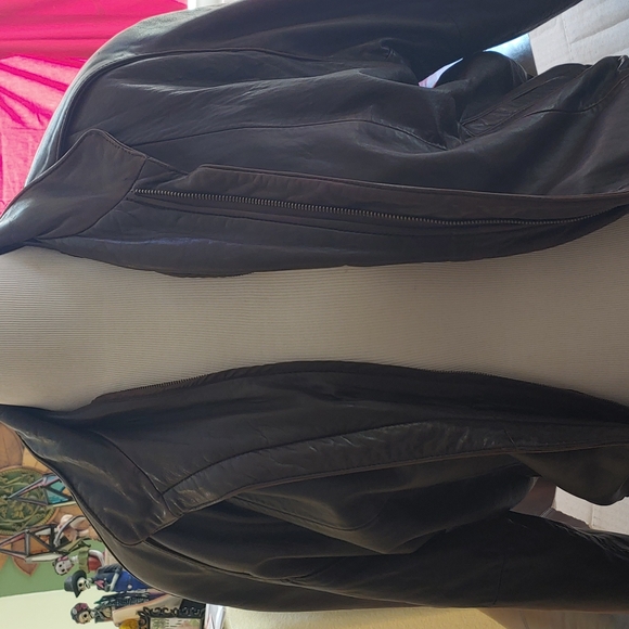 Vintage leather bomber jacket